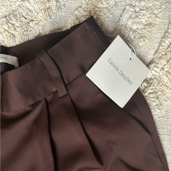 NWT Favorite Daughter Favorite split hem wide leg pants | Chocolate brown - Picture 5 of 6